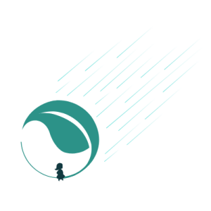 Imagen abstracta de una persona refugiándose de la lluvia, para representar el malestar por duelo.